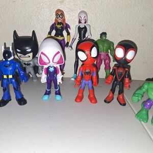 Mattel Red & Black Spider-Man Style Kids Action Figure Set